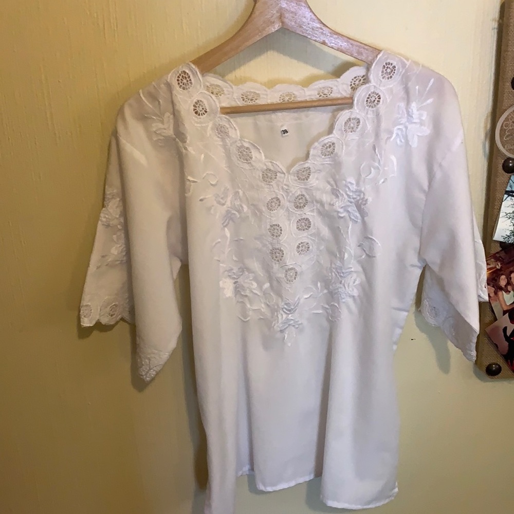 White Embroidered Tunic